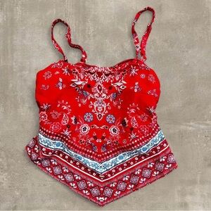 Red Bandana Tank Top